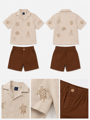 Premium Peach Comfort Fit Boys  Soft Cotton Clothing Set BloomUp