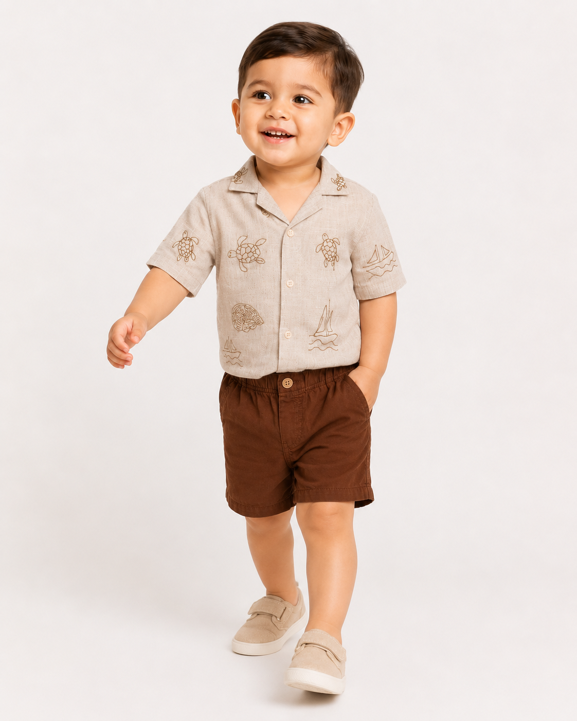 Premium Peach Comfort Fit Boys  Soft Cotton Clothing Set BloomUp