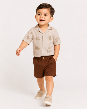 Premium Peach Comfort Fit Boys  Soft Cotton Clothing Set BloomUp