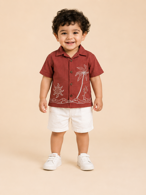 Boys Rust Soft Cotton Sets Casual Fashion Kids Wear BloomUp