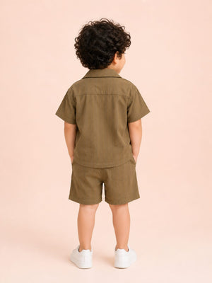 Mehandi Trendy Daily Wear Boys Soft Cotton Clothing Set BloomUp