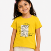 Yellow Floral Printed T-Shirt for Girls – Soft Cotton Casual Wear