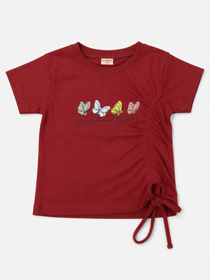 Stylish Mehroon Premium Casual Boys  Soft Cotton Clothing Set BloomUp