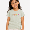 Sage Green Butterfly Print Side Tie Top for Girls – Stylish Casual Everyday Wear
