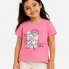 Pink Floral Printed T-Shirt for Girls – Soft Cotton Casual Wear