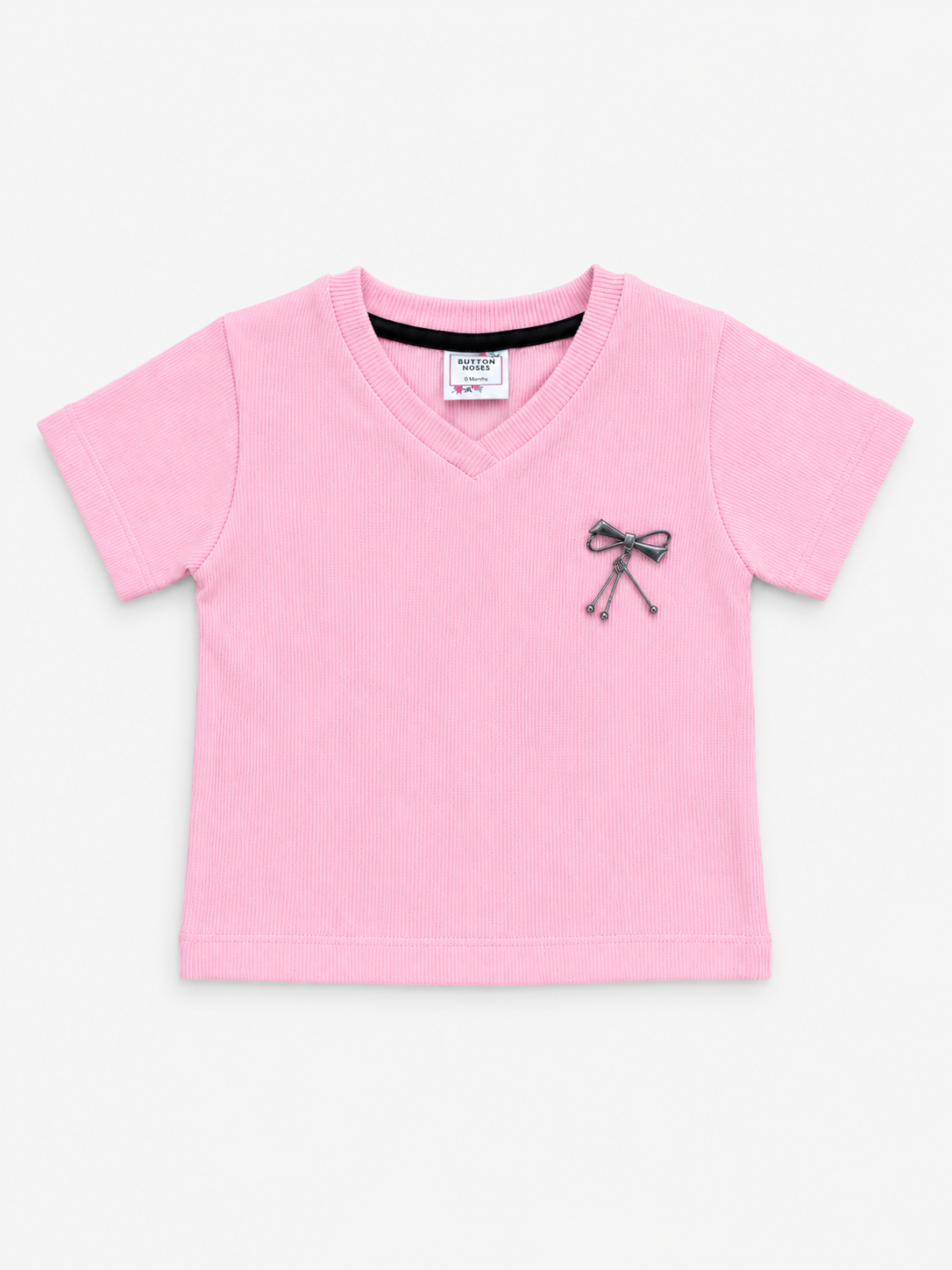 Girls Baby Pink Soft Cotton T-Shirt Casual Fashion Kids Wear BloomUp