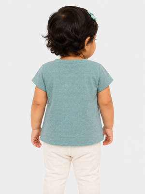 Green Stylish Playwear Boys  Soft Cotton T-Shirt BloomUp