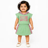 Green Graphic Hoodie & Shorts Co-ord Set for Girls – Soft Cotton Summer Kids Outfit