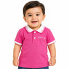 Pink Polo Collar Kids T-Shirt – Soft Cotton Smart Casual Summer Wear for Boys