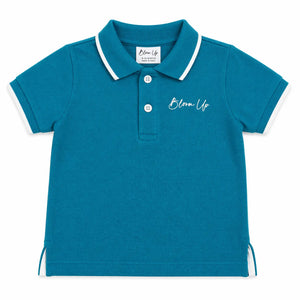 Teal Polo Collar Kids T-Shirt – Soft Cotton Smart Casual Summer Wear for Boys BloomUp