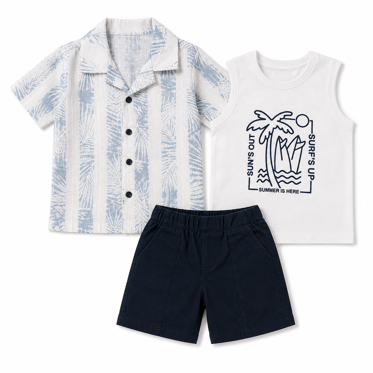 Boys Sea Green Pull On Soft Cotton Clothing Set BloomUp