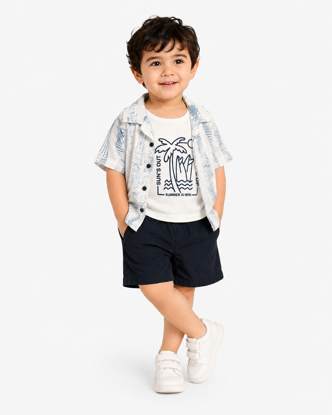 Boys Sea Green Pull On Soft Cotton Clothing Set BloomUp