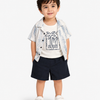 White Tropical Print 3-Piece Shirt, T-Shirt & Shorts Set for Boys – Casual Summer Outfit