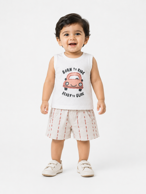 Boys Sky Blue Pull On Soft Cotton Clothing Set BloomUp