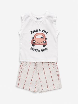 Boys Sky Blue Pull On Soft Cotton Clothing Set BloomUp