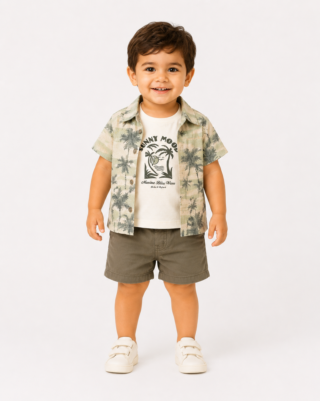 Boys Navy Checkered Pull On Soft Cotton Clothing Set BloomUp