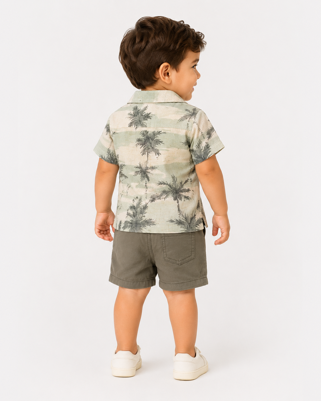 Boys Navy Checkered Pull On Soft Cotton Clothing Set BloomUp