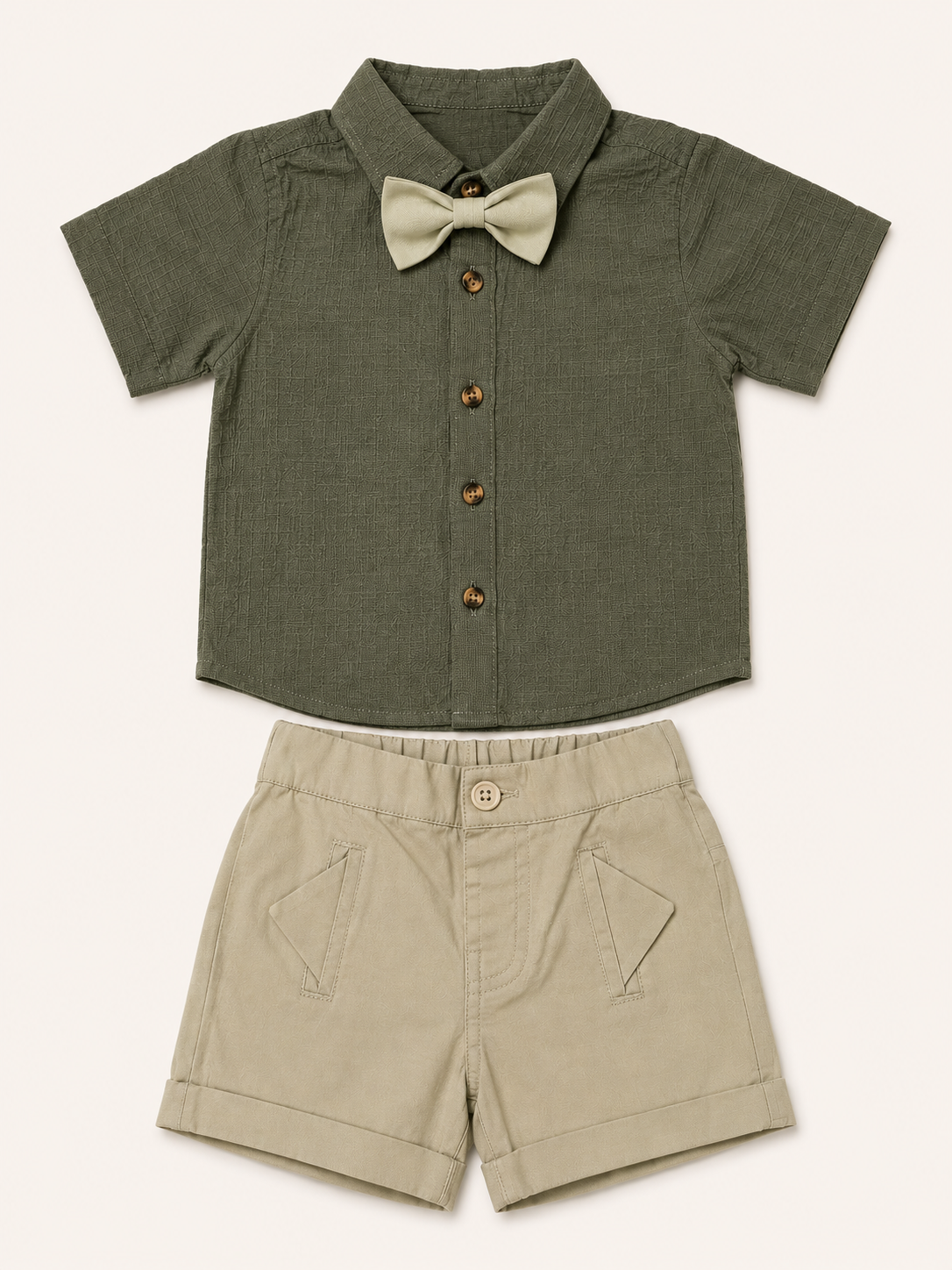 Dark Olive Baby Co-ord Top & Pant Set for Infants (0–24M) BloomUp