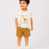 Off White 3-Piece Shirt, T-Shirt & Shorts Set for Boys – Casual Summer Outfit