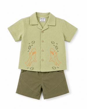 Boys Dusty Pink Pull On Soft Cotton Clothing Set BloomUp