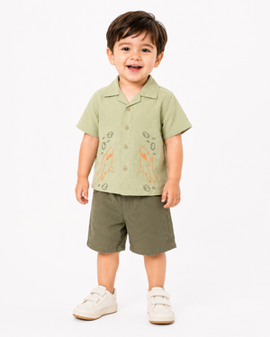 Boys Dusty Pink Pull On Soft Cotton Clothing Set BloomUp