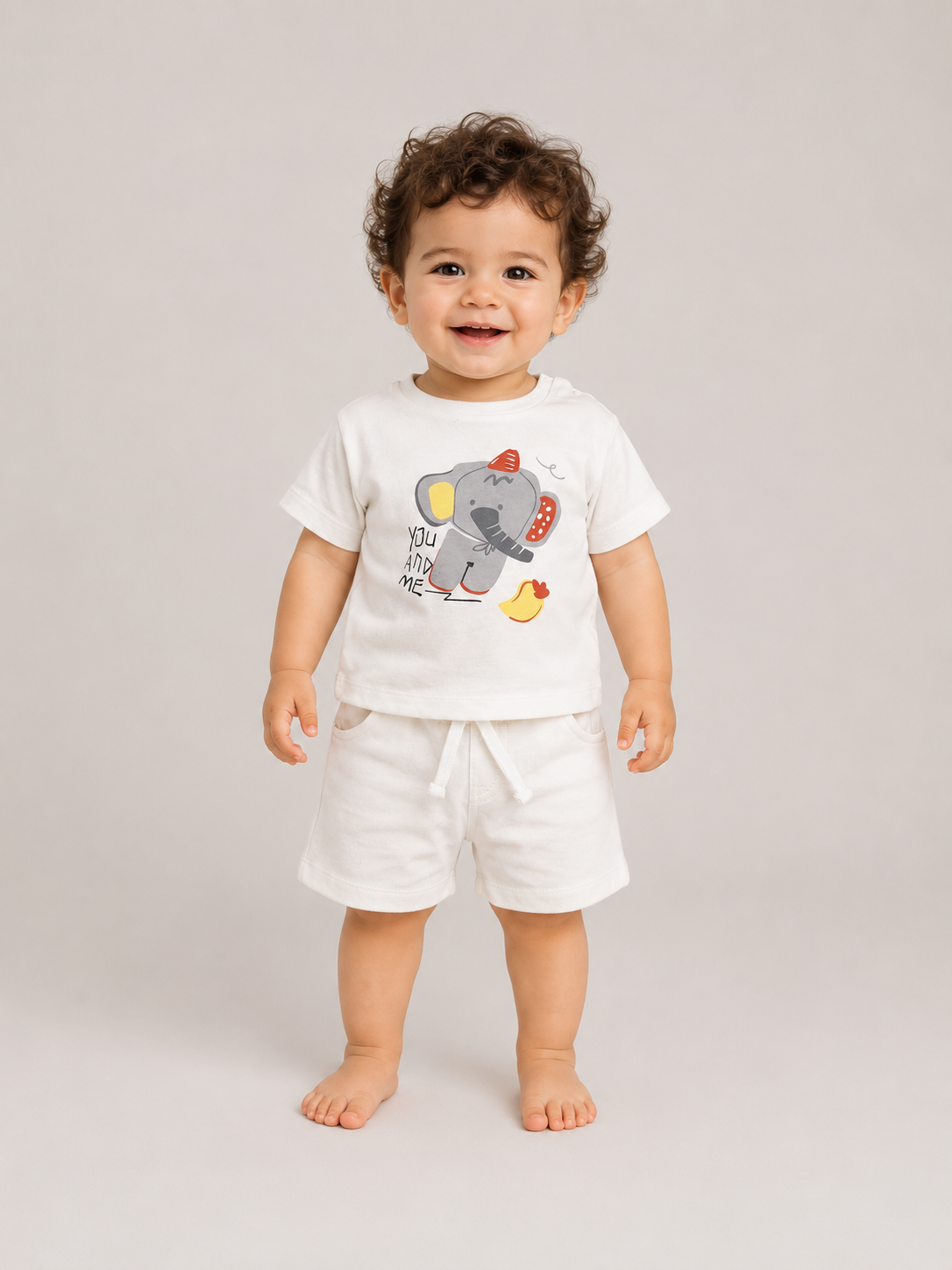Boys Blue Pull On Shorts Soft Cotton Clothing Set BloomUp