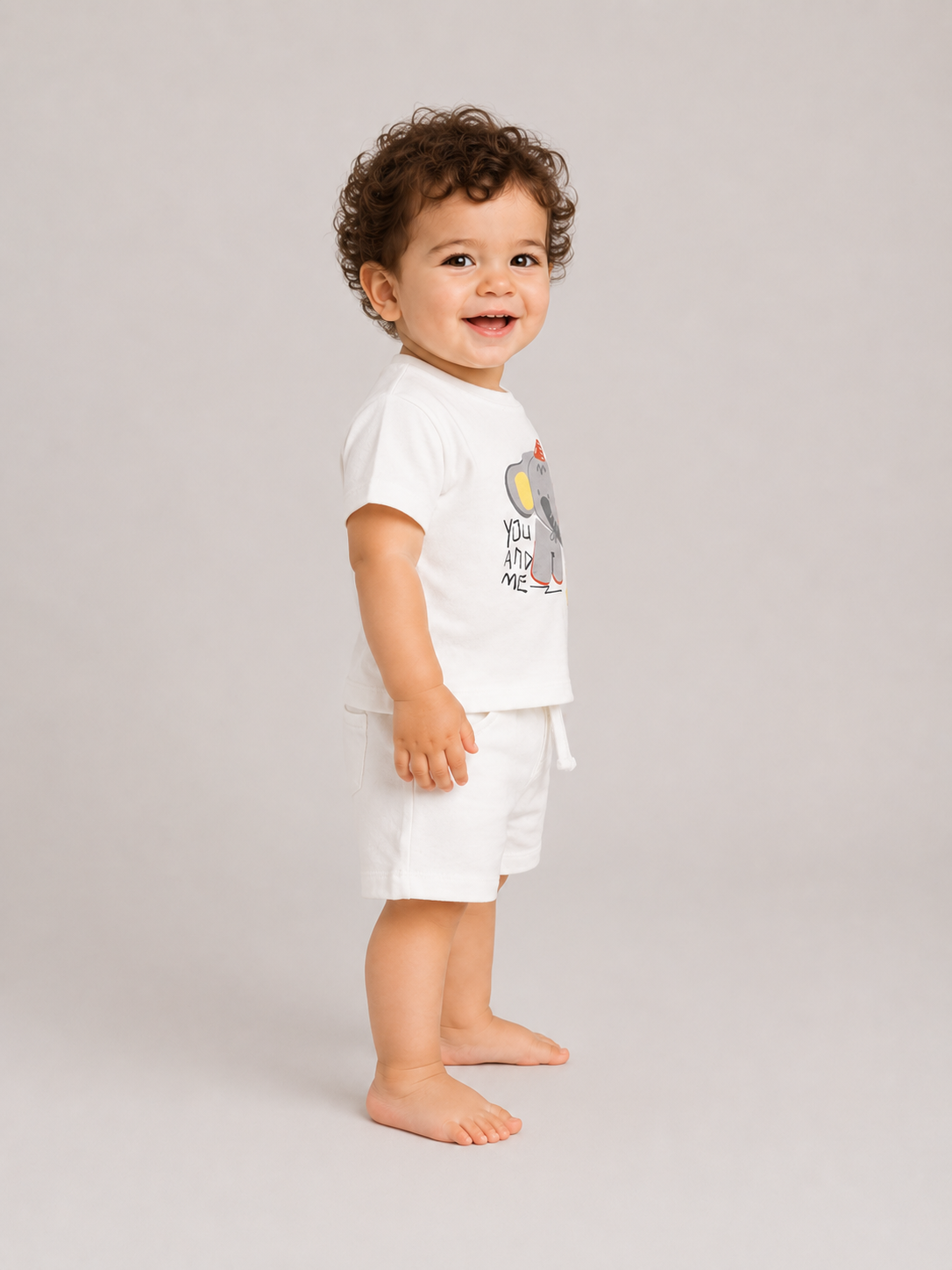 Boys Blue Pull On Shorts Soft Cotton Clothing Set BloomUp