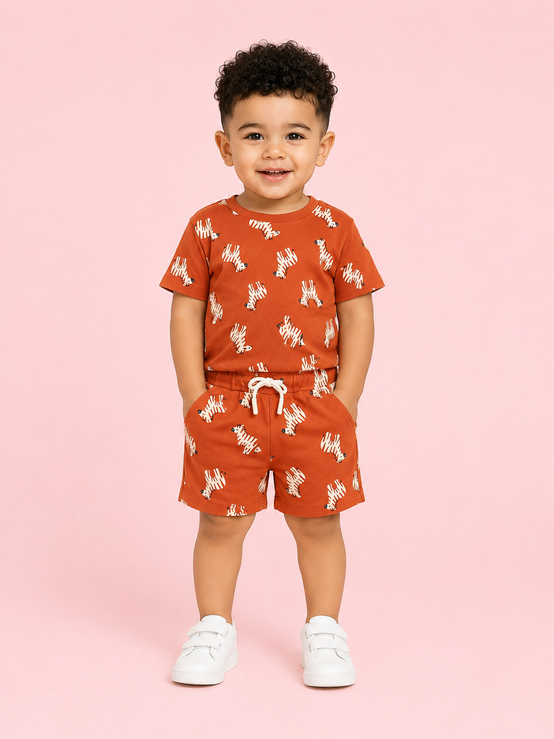 Boys Orange Soft Cotton Sets Casual Fashion Kids Wear BloomUp