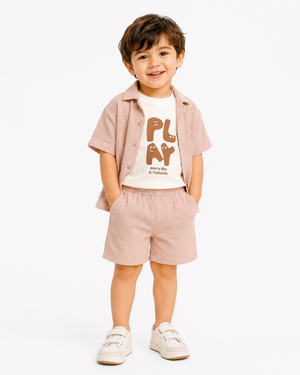 Boys Mustard Yellow Pull On Soft Cotton Clothing Set BloomUp