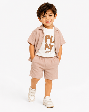 Boys Mustard Yellow Pull On Soft Cotton Clothing Set BloomUp