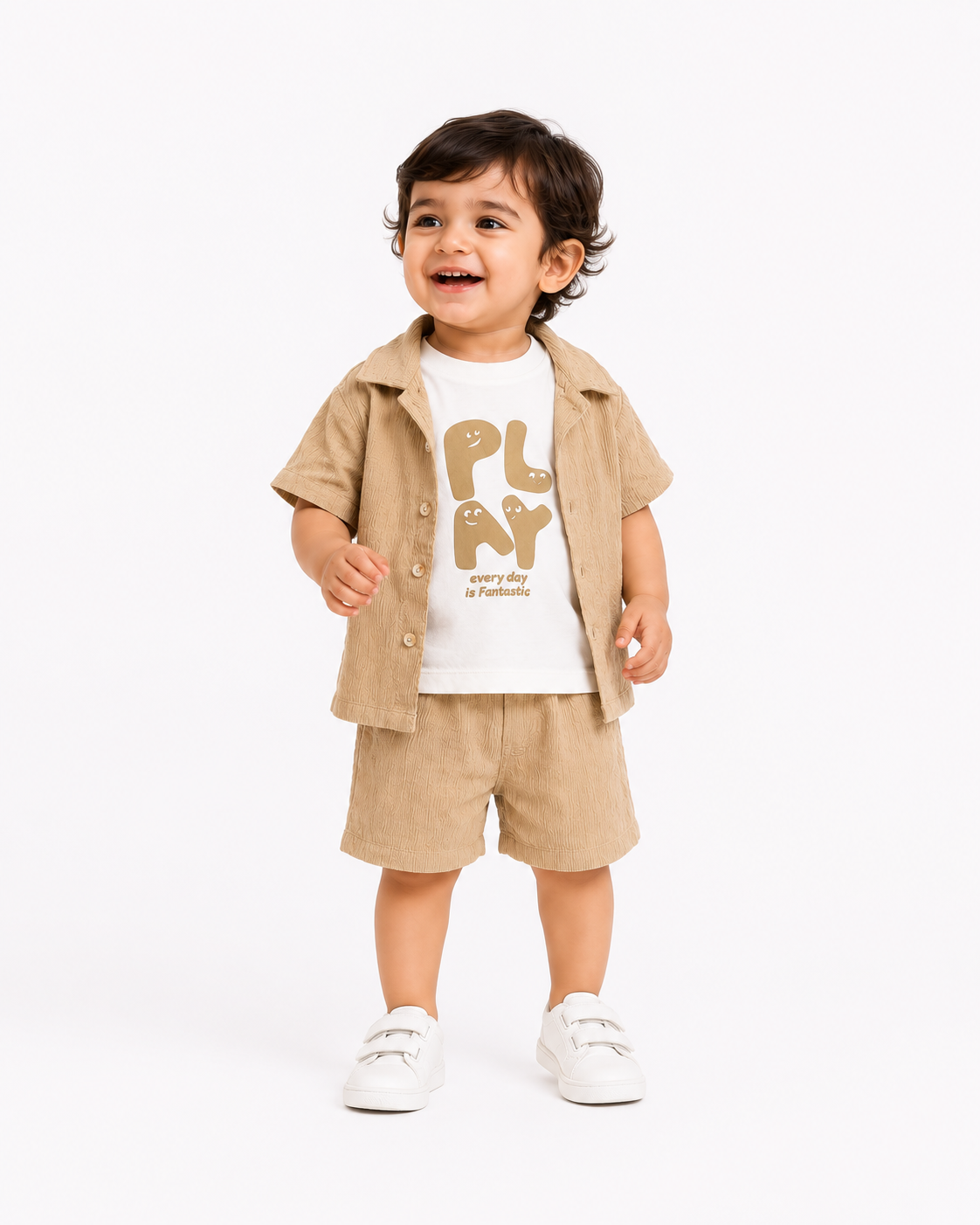 Boys Mint Green Cargo Shorts Soft Cotton Clothing Set BloomUp