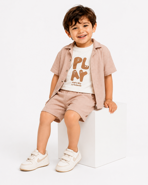 Boys Mustard Yellow Pull On Soft Cotton Clothing Set BloomUp