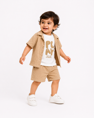 Boys Mint Green Cargo Shorts Soft Cotton Clothing Set BloomUp