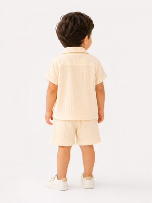 Boys Light Green Pull On Soft Cotton Clothing Set BloomUp