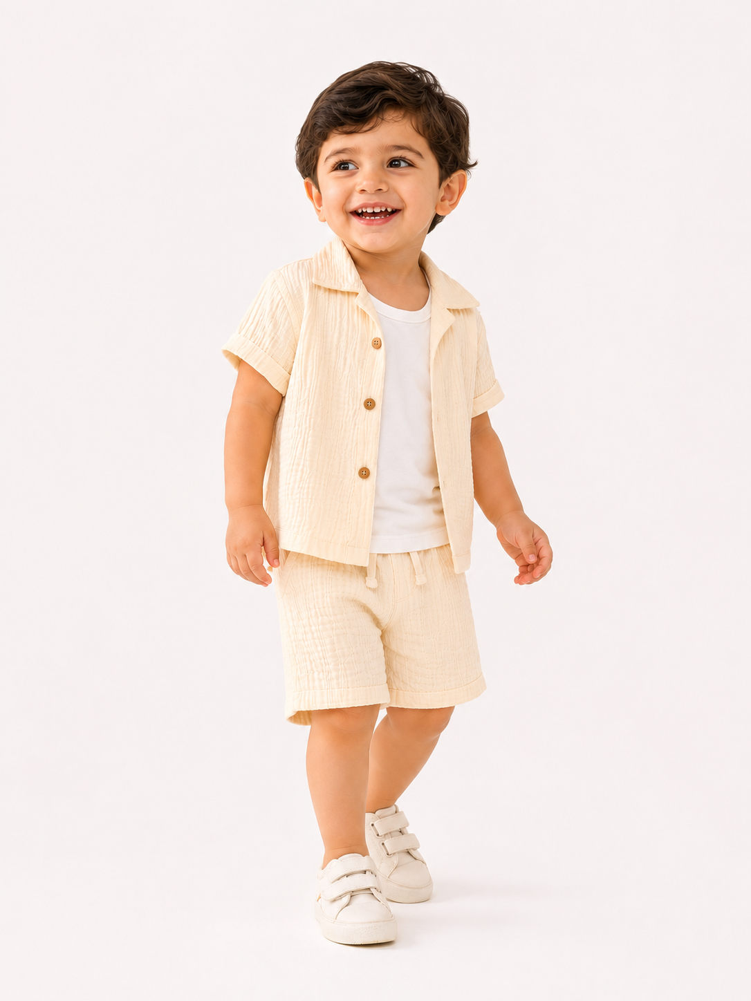 Boys Light Green Pull On Soft Cotton Clothing Set BloomUp