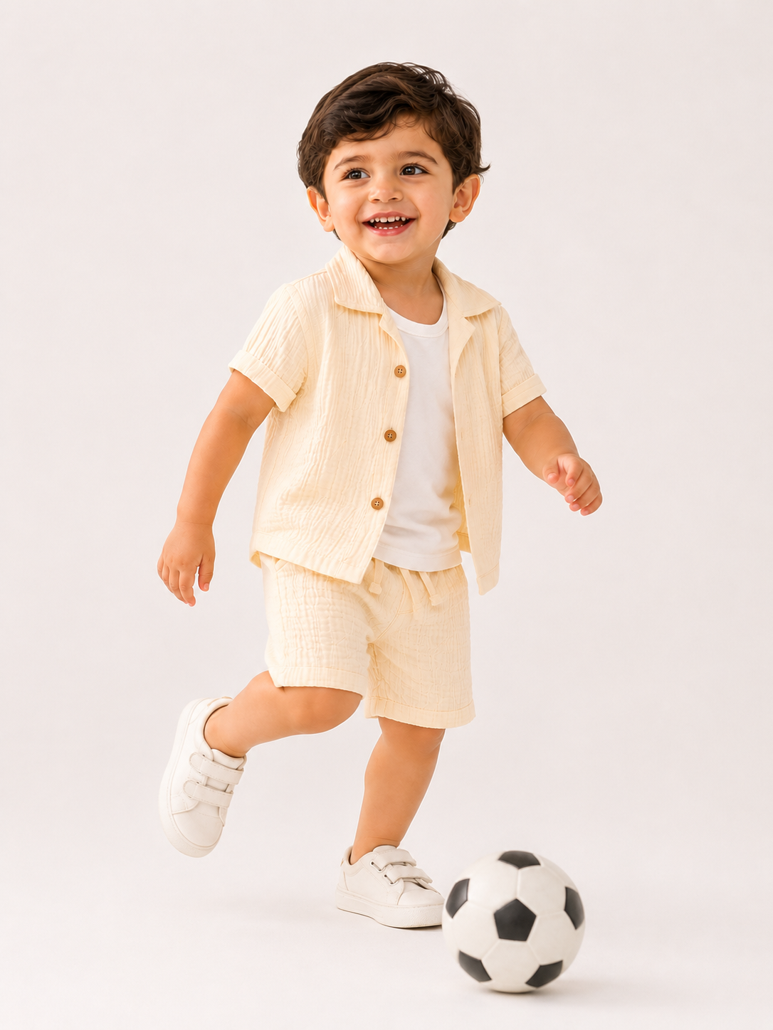 Boys Light Green Pull On Soft Cotton Clothing Set BloomUp