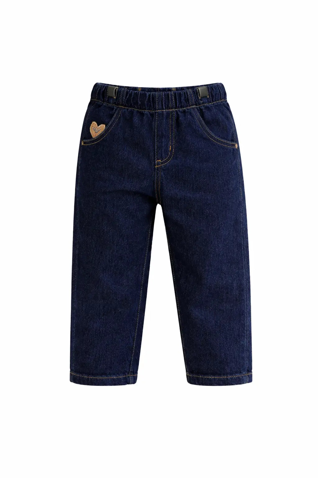 Kids Blue Denim Jogger Pants with Elastic Waist BloomUp
