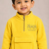 Yellow Polar Fleece Pullover Sweatshirt for Boys – Soft Quarter Zip Winter Jacket