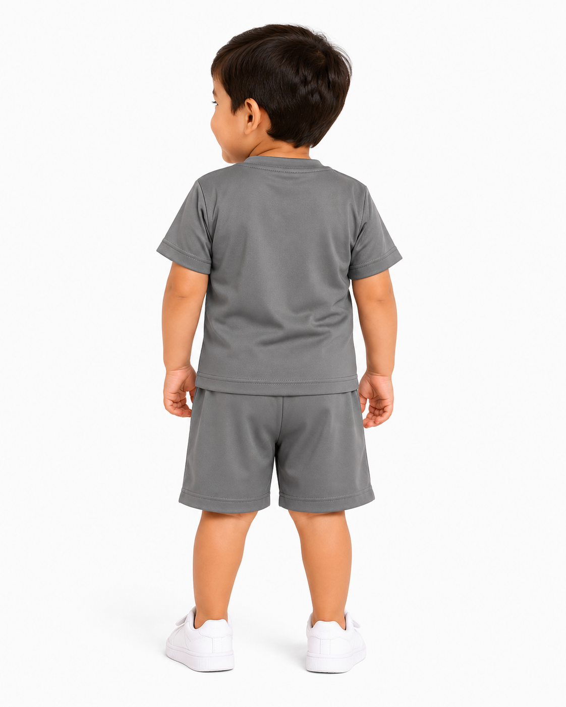 Boys Grey Shirt And Shorts Soft Cotton Clothing Set BloomUp