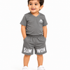 Grey Sports T-Shirt & Shorts Set for Boys – Soft Cotton Activewear Outfit