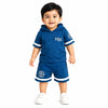Kids Blue Hooded T-Shirt & Shorts Co-ord Set