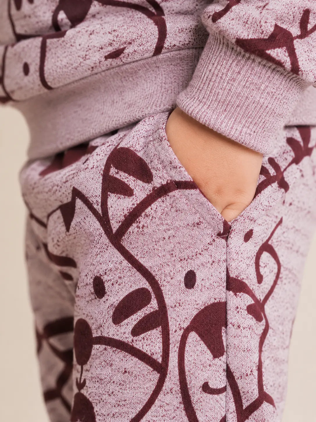 BloomUp Pink Tiger Print Co-ord Set for Baby Girls – Soft Sweatshirt & Jogger Pants Set
