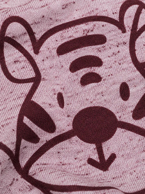 BloomUp Pink Tiger Print Co-ord Set for Baby Girls – Soft Sweatshirt & Jogger Pants Set