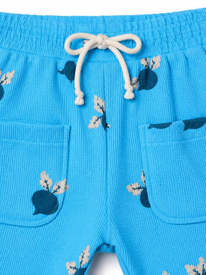 BloomUp Sky Blue Printed Long Sleeve Co-ord Set for Kids – Soft Cotton Rib Toddler Outfit