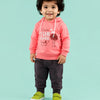 Coral “Cute Fur Sure” Hoodie & Jogger Set for Kids – Soft Cotton Winter Wear Co-ord Outfit