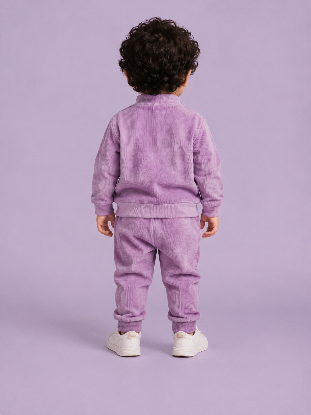 Purple Corduroy Sweatshirt & Joggers Set for Toddlers – Cozy & Stylish Boys Outfit BloomUp
