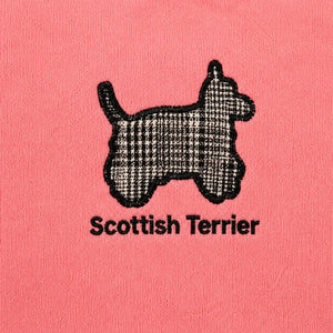 BloomUp Coral Pink Scottish Terrier Sweatshirt & Navy Cargo Jogger Set for Kids – Soft Fleece Winter Co-ord Outfit