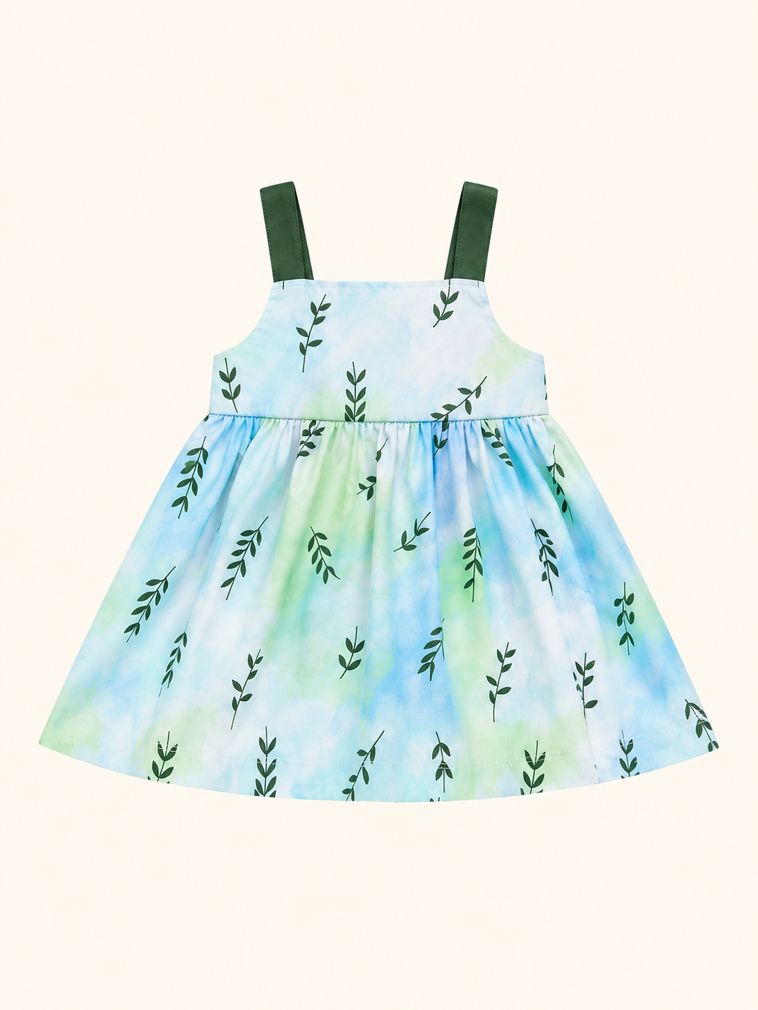 Girls White Sleeveless Printed Line Soft Cotton Clothing Set BloomUp