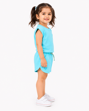 Boys Petrol Blue Pull On Soft Cotton Clothing Set BloomUp
