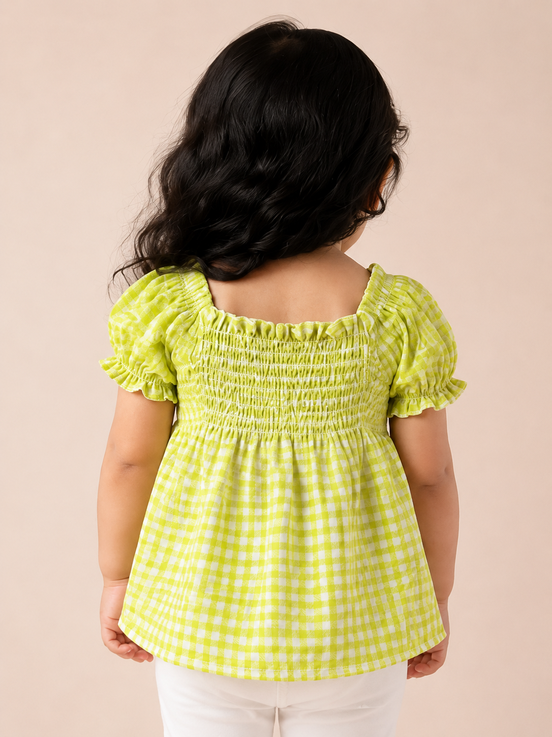 Yellow Gingham Smocked Kids Dress – Soft Cotton Summer Wear for Girls BloomUp